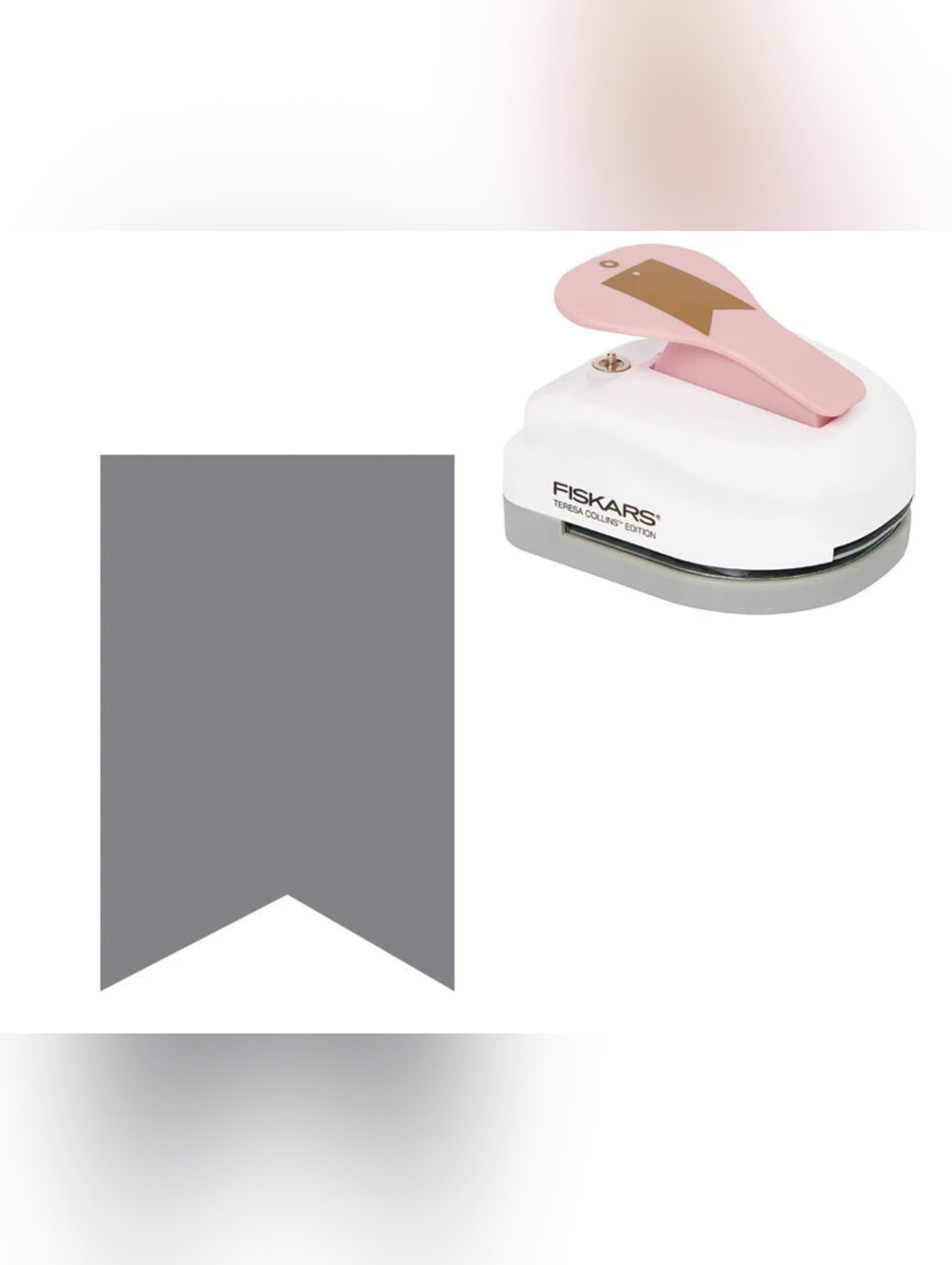 Fiskars Teresa Collins Edition Pink Banner Punch NIP